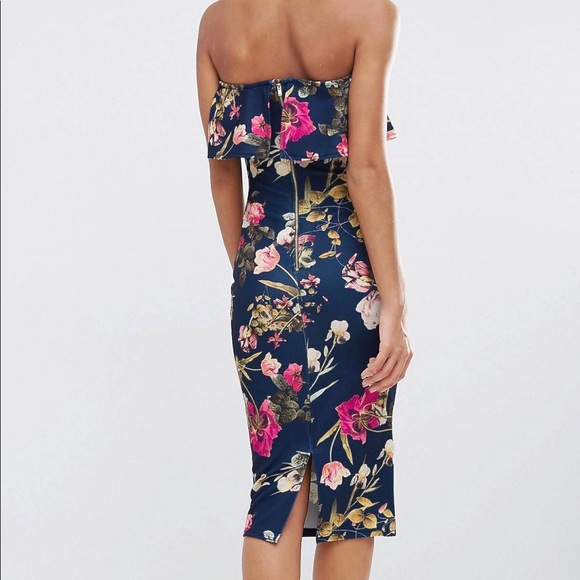 ASOS RUFFLE MIDI DRESS - Picture 4 of 8